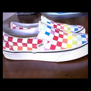 Vans Slip On Rainbow Checkerboard